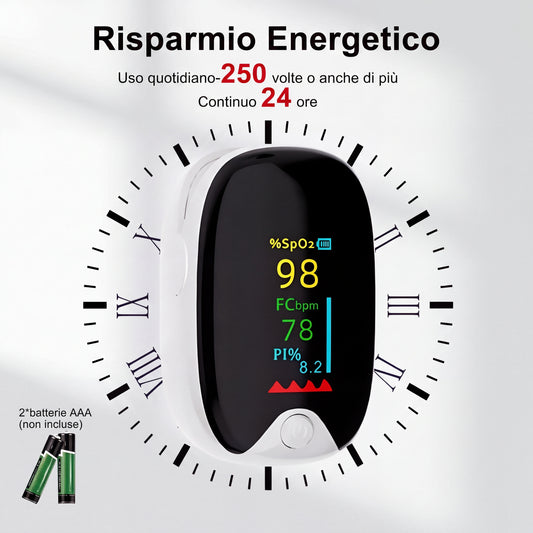 Pulsossimetro portatile da dito a LED - Assistenza sanitaria